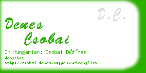 denes csobai business card